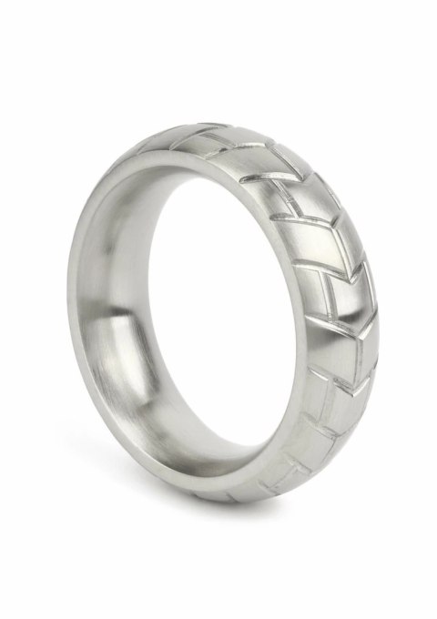 Mr. Steel MeGa Tire C-Ring Satin 45mm stalowy pierścień anatomiczny