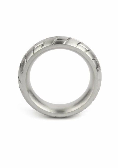 Mr. Steel MeGa Tire C-Ring Satin 45mm stalowy pierścień anatomiczny