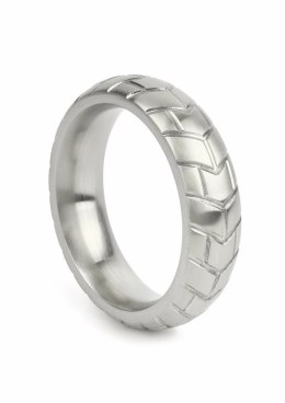 Mr. Steel MeGa Tire C-Ring Satin 50mm stalowy pierścień satynowy