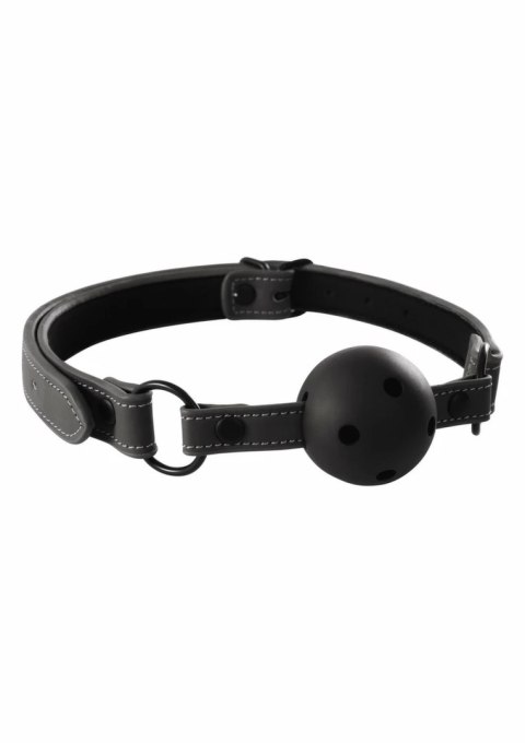 Renegade Ball Gag Classic - regulowany pasek, czarny, uniwersalny