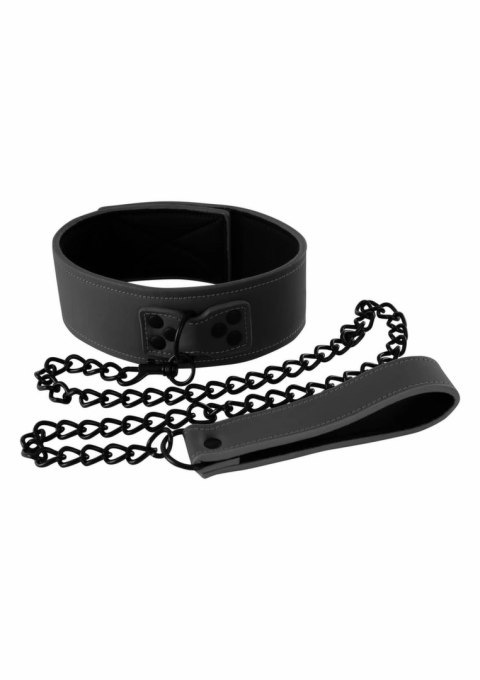 Renegade Bondage Collar - wytrzymała obroża z winylu, czarna
