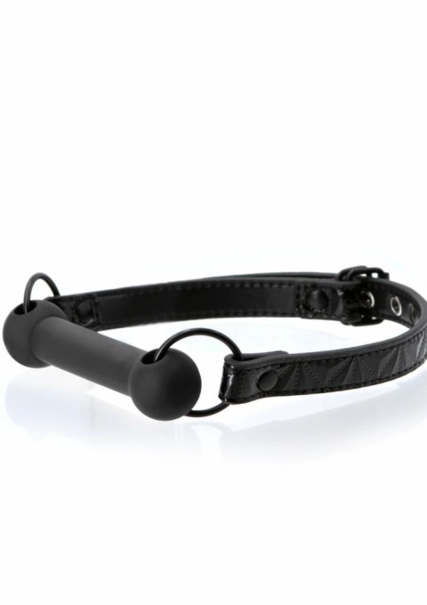 Sinful Bar Gag silikonowy z regulowanym paskiem czarny