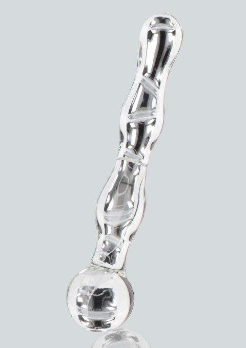 TOYJOY GLASS WORXX Sparkle Wand szklana rożdżka falista 20 cm