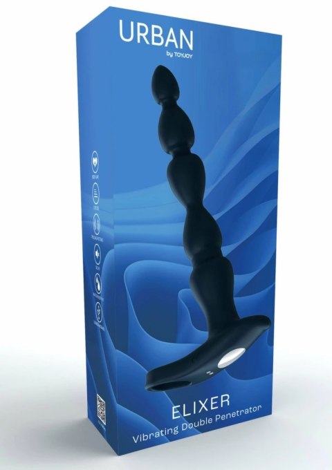 ToyJoy Elixer Vibrating Double Penetrator - model z funkcją wibracji, czarny