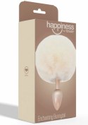 ToyJoy HAPPINESS Enchanting Bunnytail aluminiowy model z puszystym ogonkiem srebrny