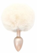 ToyJoy HAPPINESS Enchanting Bunnytail aluminiowy model z puszystym ogonkiem srebrny