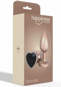 ToyJoy HAPPINESS Time To Shine aluminiowy plug z kryształem serce S srebrny