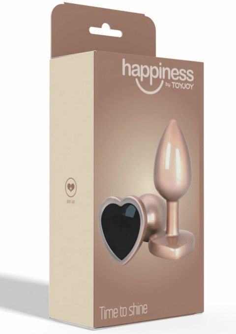 ToyJoy HAPPINESS Time To Shine aluminiowy plug z kryształem serce S srebrny