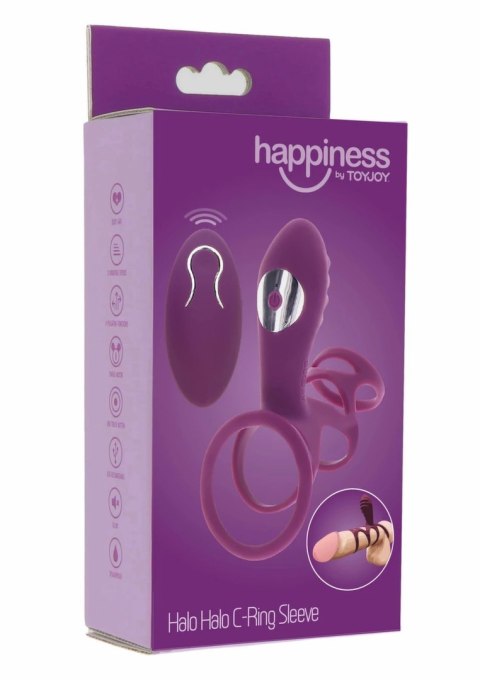 ToyJoy Halo Halo C-Ring Sleeve silikonowy pierścień wibrujący z wypustkami