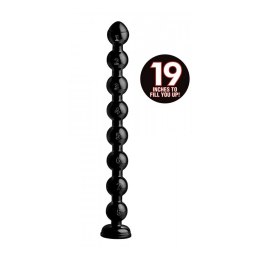 XR Brands Master Series Spiralne koraliki stopniowane 48 cm czarne