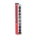 XR Brands Master Series Spiralne koraliki stopniowane 48 cm czarne