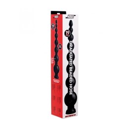 XR Brands Spiralne kulki elastyczne 8-elementowe 48 cm czarne