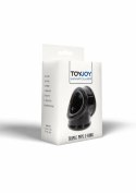 Manpower by TOYJOY Triple Pipe C-Ring czarny, elastyczny pierścień TPR