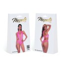 Mapale Bodysuit S/M Wet Look Rożowy z Regulacją Halter