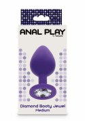 TOYJOY Diamond Booty Jewel Medium silikonowy z ozdobnym kryształem