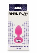 TOYJOY Diamond Booty Jewel Small silikonowy z kryształkiem czarny
