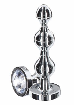 TOYJOY Diamond Star Beads Medium aluminiowy korek z kryształem 3-stopniowy