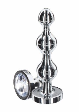 TOYJOY Diamond Star Beads Small aluminiowy korek z kryształem srebrny