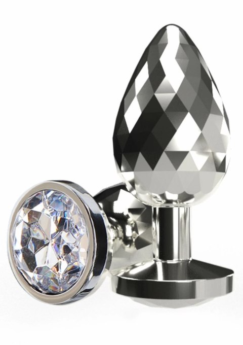 TOYJOY Disco Diamond Plug Large aluminiowy z kryształem 8,5 cm