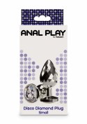 TOYJOY Disco Diamond Plug Small aluminiowy z kryształem, rozmiar S