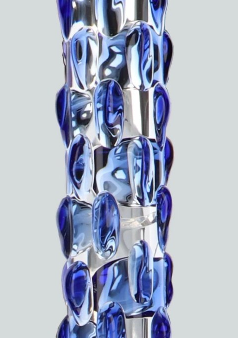 TOYJOY GLASS WORXX Diamond Dazzler Dong szklany model z wypustkami niebieski