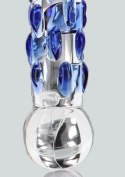 TOYJOY GLASS WORXX Diamond Dazzler Dong szklany model z wypustkami niebieski