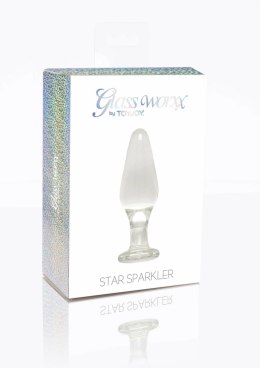TOYJOY GLASS WORXX Star Sparkler szklany korek anatomiczny z bazą