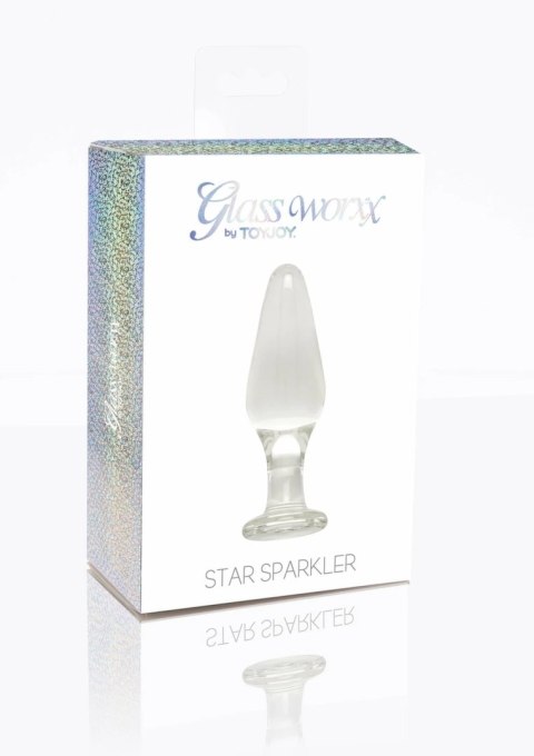 TOYJOY GLASS WORXX Star Sparkler szklany korek anatomiczny z bazą
