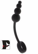 TOYJOY Manpower Anal Plug & Cock Ring silikonowy 2w1 czarny