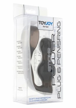 TOYJOY Power Plug & Penisring - elastyczny zestaw intymny TPE, wodoodporny