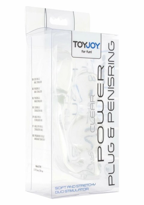TOYJOY Power Plug & Penisring zestaw intymny TPE wodoodporny czarny