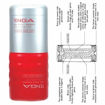 Tenga Original Double Hole CUP - model z podwojnym otworem, materiał Soft Touch
