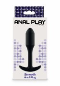ToyJoy Smooth Anal Plug Small silikonowy korek anatomiczny 9,7 cm czarny