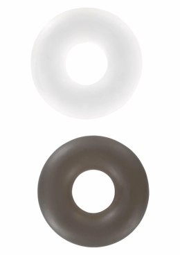 ToyJoy Stud Rings zestaw 2 pierścieni silikonowych, elastyczne, czarne