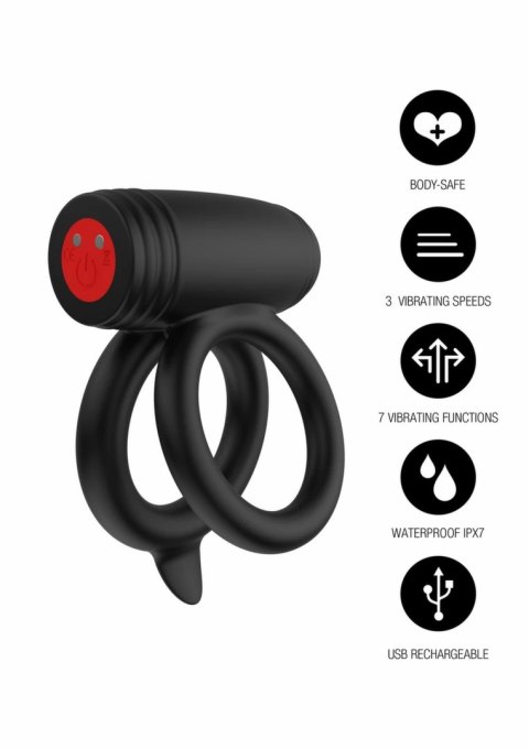 HIDDEN DESIRE Elite Power Twin C-Ring podwojny pierścień wibrujący