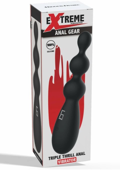 Hidden Desire Extreme Triple Thrill Anal Vibrator silikonowy 3-kulkowy czarny