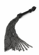 Hidden Desire Genuine Leather Chain Whip - skorzany bat z metalowymi ogniwami