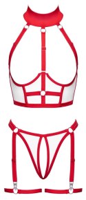 Cottelli COSTUMES Nurse L - komplet dwuczęściowy z otwartym biustonoszem