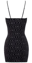 Cottelli PARTY Mini Dress L czarna sukienka z połyskującym wzorem