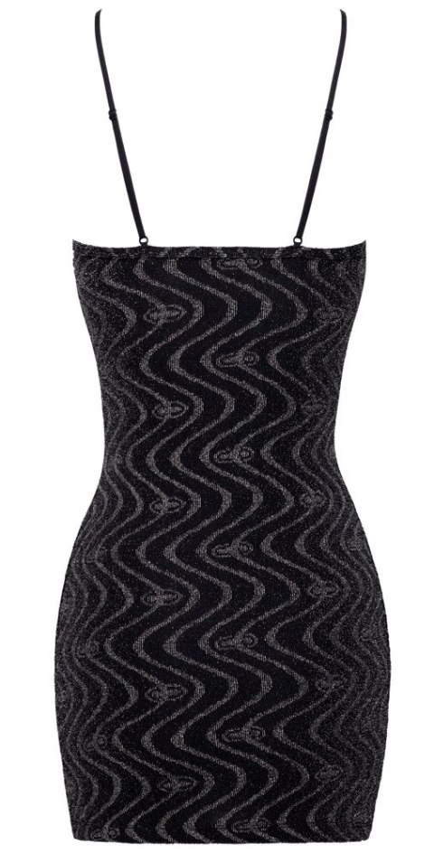 Cottelli PARTY Mini Dress L czarna sukienka z połyskującym wzorem