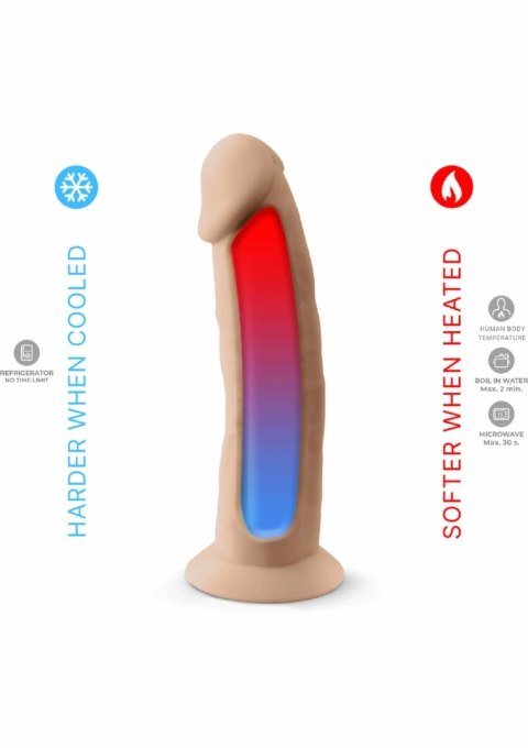 Silex-D Model 2 7.5" silikonowy anatomiczny z przyssawką, termoaktywny