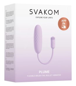 Svakom Plume Pastel Lilac - elastyczny model z aplikacją, silikon