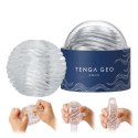 Tenga GEO AQUA - Przezroczysta maszyna intymna z falistą teksturą, 10,8 cm