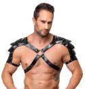 ZADO Men's Leather Harness S-L czarny regulowany skorzany pas
