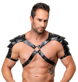 ZADO Men's Leather Harness S-L czarny regulowany skorzany pas