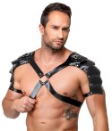 ZADO Men's Leather Harness S-L czarny regulowany skorzany pas