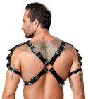 ZADO Men's Leather Harness S-L czarny regulowany skorzany pas