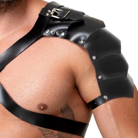 ZADO Men's Leather Harness S-L czarny regulowany skorzany pas