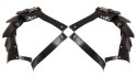 ZADO Men's Leather Harness S-L czarny regulowany skorzany pas