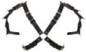 ZADO Men's Leather Harness S-L czarny regulowany skorzany pas
